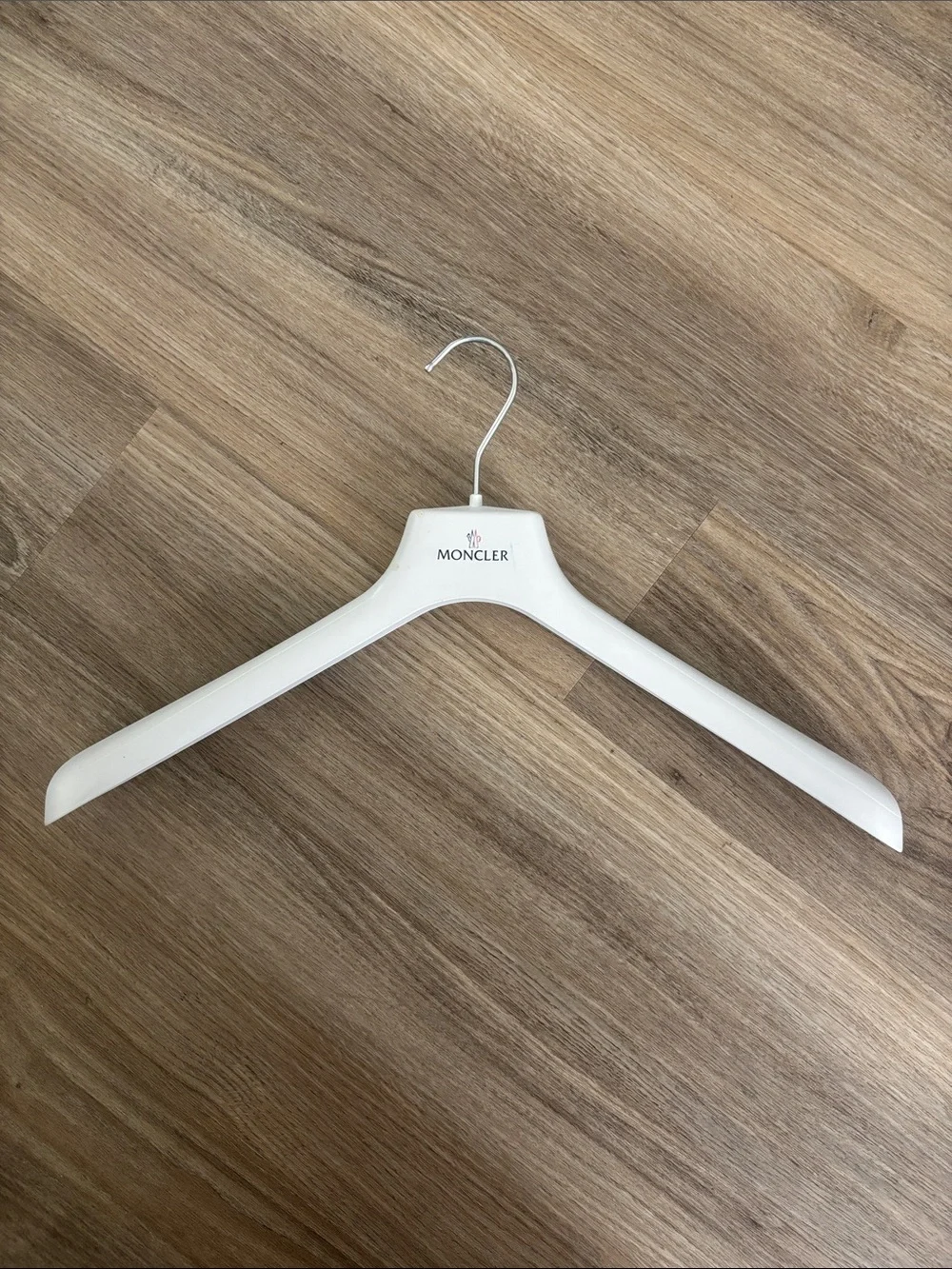 Moncler White Branded Acrylic Hanger with Logo